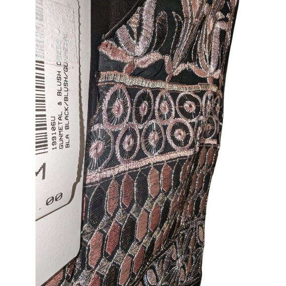 NEW Frank Lyman Gunmetal Blush Cocktail Dress - Picture 9 of 16